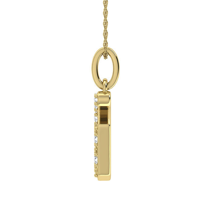 Diamond 1/8 Ct.Tw. Letter G Pendant in 10K Yellow Gold