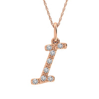 Thumbnail for Diamond 1/8 Ct.Tw. Letter I Pendant in 10K Rose Gold