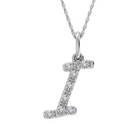 Thumbnail for Diamond 1/8 Ct.Tw. Letter I Pendant in 10K White Gold