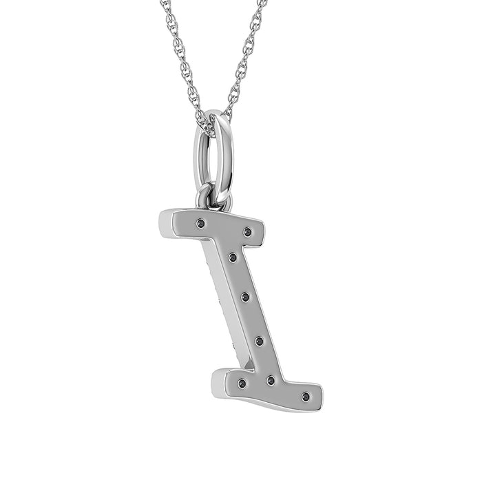 Diamond 1/8 Ct.Tw. Letter I Pendant in 10K White Gold