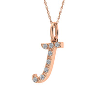 Thumbnail for Diamond 1/8 Ct.Tw. Letter J Pendant in 10K Rose Gold