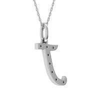 Thumbnail for Diamond 1/8 Ct.Tw. Letter J Pendant in 10K White Gold