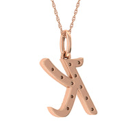 Thumbnail for Diamond 1/8 Ct.Tw. Letter K Pendant in 10K Rose Gold