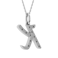 Thumbnail for Diamond 1/8 Ct.Tw. Letter K Pendant in 10K White Gold