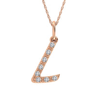Thumbnail for Diamond 1/8 Ct.Tw. Letter L Pendant in 10K Rose Gold