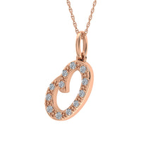 Thumbnail for Diamond 1/8 Ct.Tw. Letter O Pendant in 10K Rose Gold