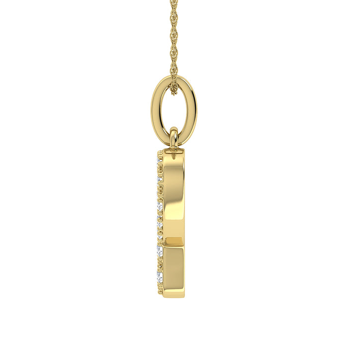 Diamond 1/8 Ct.Tw. Letter P Pendant in 10K Yellow Gold