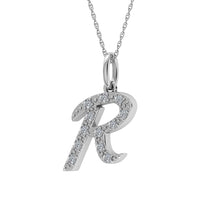 Thumbnail for Diamond 1/8 Ct.Tw. Letter R Pendant in 10K White Gold