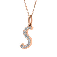 Thumbnail for Diamond 1/8 Ct.Tw. Letter S Pendant in 10K Rose Gold