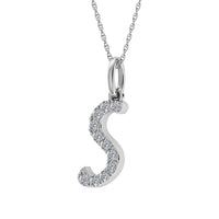 Thumbnail for Diamond 1/8 Ct.Tw. Letter S Pendant in 10K White Gold