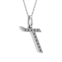 Thumbnail for Diamond 1/8 Ct.Tw. Letter T Pendant in 10K White Gold