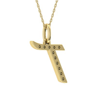 Thumbnail for Diamond 1/8 Ct.Tw. Letter T Pendant in 10K Yellow Gold