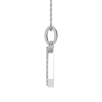 Thumbnail for Diamond 1/8 Ct.Tw. Letter V Pendant in 10K White Gold