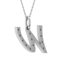 Thumbnail for Diamond 1/8 Ct.Tw. Letter W Pendant in 10K White Gold