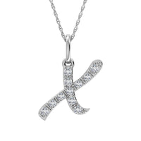 Thumbnail for Diamond 1/8 Ct.Tw. Letter X Pendant in 10K White Gold