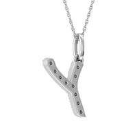 Thumbnail for Diamond 1/8 Ct.Tw. Letter Y Pendant in 10K White Gold