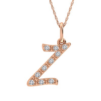 Thumbnail for Diamond 1/8 Ct.Tw. Letter Z Pendant in 10K Rose Gold