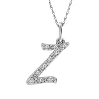 Thumbnail for Diamond 1/8 Ct.Tw. Letter Z Pendant in 10K White Gold