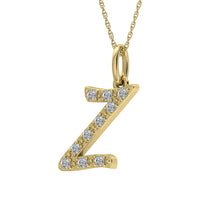 Thumbnail for Diamond 1/8 Ct.Tw. Letter Z Pendant in 10K Yellow Gold