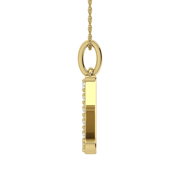 Diamond 1/8 Ct.Tw. Letter Z Pendant in 10K Yellow Gold