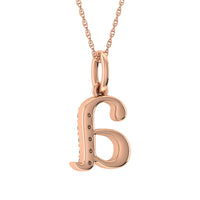 Thumbnail for Diamond 1/20 Ct.Tw. Letter A Pendant in 10K Rose Gold