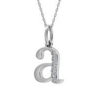 Thumbnail for Diamond 1/20 Ct.Tw. Letter A Pendant in 10K White Gold