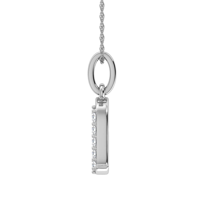 Diamond 1/20 Ct.Tw. Letter A Pendant in 10K White Gold