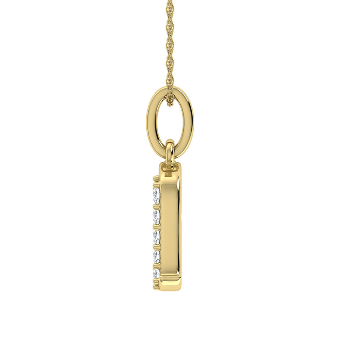 Diamond 1/20 Ct.Tw. Letter A Pendant in 10K Yellow Gold