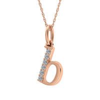 Thumbnail for Diamond 1/20 Ct.Tw. Letter B Pendant in 10K Rose Gold