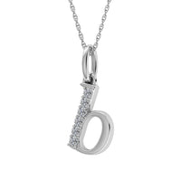 Thumbnail for Diamond 1/20 Ct.Tw. Letter B Pendant in 10K White Gold