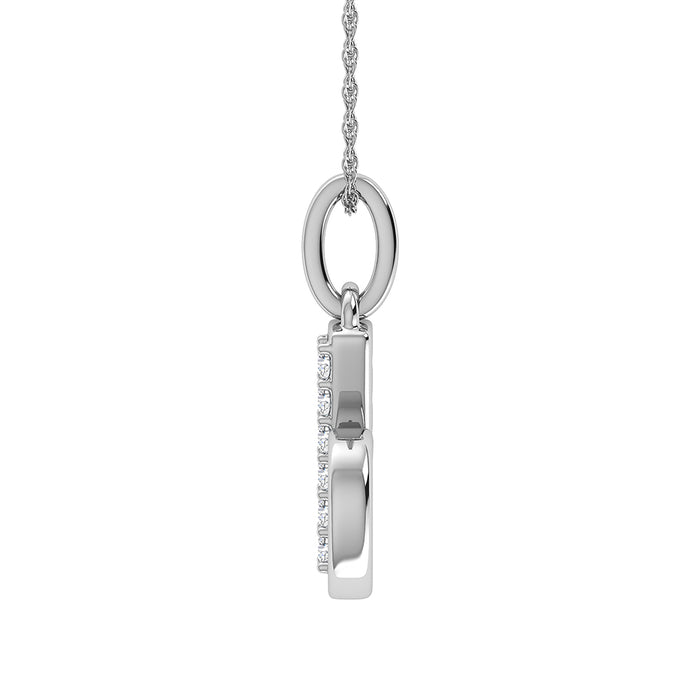 Diamond 1/20 Ct.Tw. Letter B Pendant in 10K White Gold