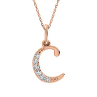 Thumbnail for Diamond 1/20 Ct.Tw. Letter C Pendant in 10K Rose Gold