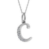 Thumbnail for Diamond 1/20 Ct.Tw. Letter C Pendant in 10K White Gold
