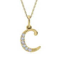 Thumbnail for Diamond 1/20 Ct.Tw. Letter C Pendant in 10K Yellow Gold