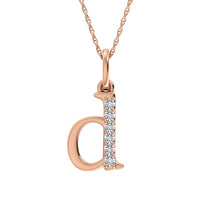 Thumbnail for Diamond 1/20 Ct.Tw. Letter D Pendant in 10K Rose Gold
