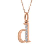 Thumbnail for Diamond 1/20 Ct.Tw. Letter D Pendant in 10K Rose Gold