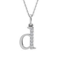 Thumbnail for Diamond 1/20 Ct.Tw. Letter D Pendant in 10K White Gold