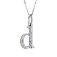 Thumbnail for Diamond 1/20 Ct.Tw. Letter D Pendant in 10K White Gold