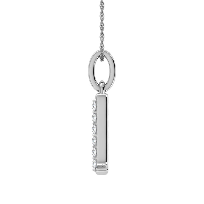 Diamond 1/20 Ct.Tw. Letter D Pendant in 10K White Gold