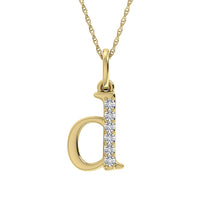 Thumbnail for Diamond 1/20 Ct.Tw. Letter D Pendant in 10K Yellow Gold