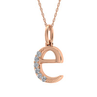 Thumbnail for Diamond 1/20 Ct.Tw. Letter E Pendant in 10K Rose Gold