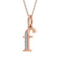 Thumbnail for Diamond 1/20 Ct.Tw. Letter F Pendant in 10K Rose Gold