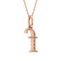Thumbnail for Diamond 1/20 Ct.Tw. Letter F Pendant in 10K Rose Gold