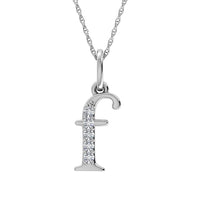 Thumbnail for Diamond 1/20 Ct.Tw. Letter F Pendant in 10K White Gold