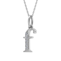 Thumbnail for Diamond 1/20 Ct.Tw. Letter F Pendant in 10K White Gold