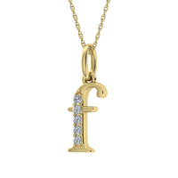 Thumbnail for Diamond 1/20 Ct.Tw. Letter F Pendant in 10K Yellow Gold