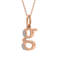 Thumbnail for Diamond 1/20 Ct.Tw. Letter G Pendant in 10K Rose Gold