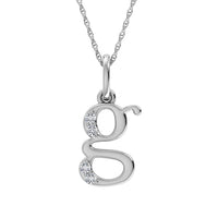 Thumbnail for Diamond 1/20 Ct.Tw. Letter G Pendant in 10K White Gold