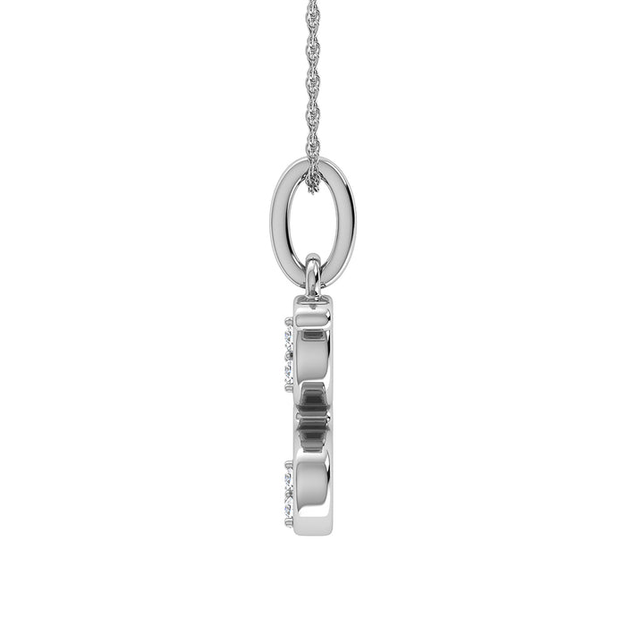 Diamond 1/20 Ct.Tw. Letter G Pendant in 10K White Gold