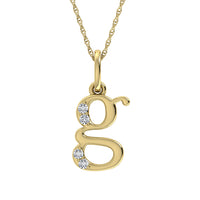 Thumbnail for Diamond 1/20 Ct.Tw. Letter G Pendant in 10K Yellow Gold